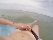 Cumming on the ocean 