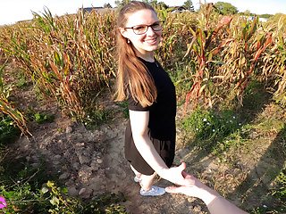 Outdoor Creampie, Fucking Outside, Ass, Cornfield