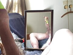 Mirror session: foreskin stretch - 2 of 4  