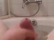 Massive cum Shot in shower 