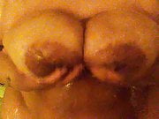 Big  titts natural playing with my big titts in shower 1btag