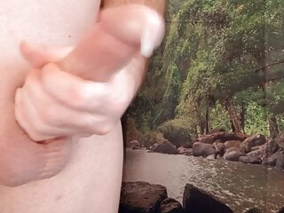 Jerking off by the river...