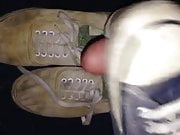 Converse masturbation onto trashed girl sneakers