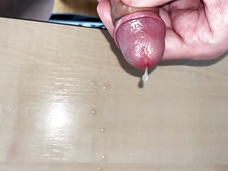 Jerking my small foreskin cum...