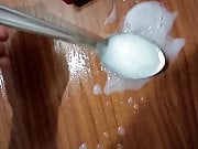 Overflowing a tablespoon with cum