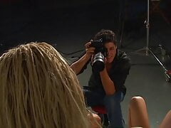 Male photographer takes pictures of five blondes fucking
