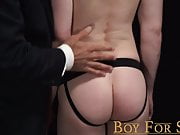 BoyForSale - Silver fox daddy fucks sex toy slave boy
