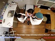 Lilly Halls’ Gyno Exam By Doctor From Tampa & Lilith Rose Spy Cam
