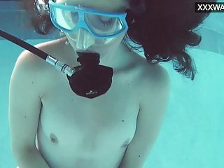 Underwater Cum, Underwater Pool, Cumming, Girl Cum